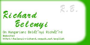 richard belenyi business card